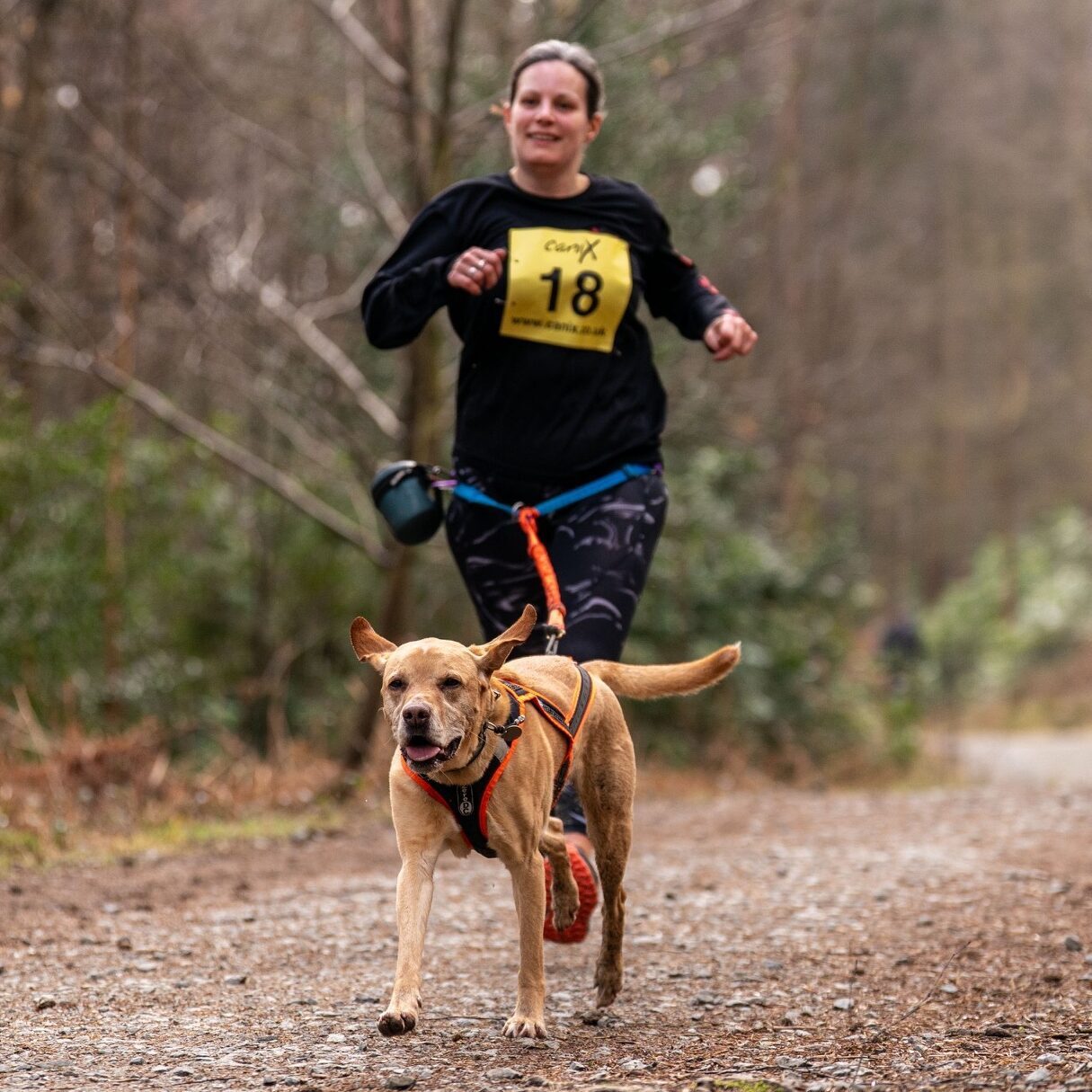 Jemma Jerrett and Nala_running